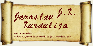 Jaroslav Kurdulija vizit kartica